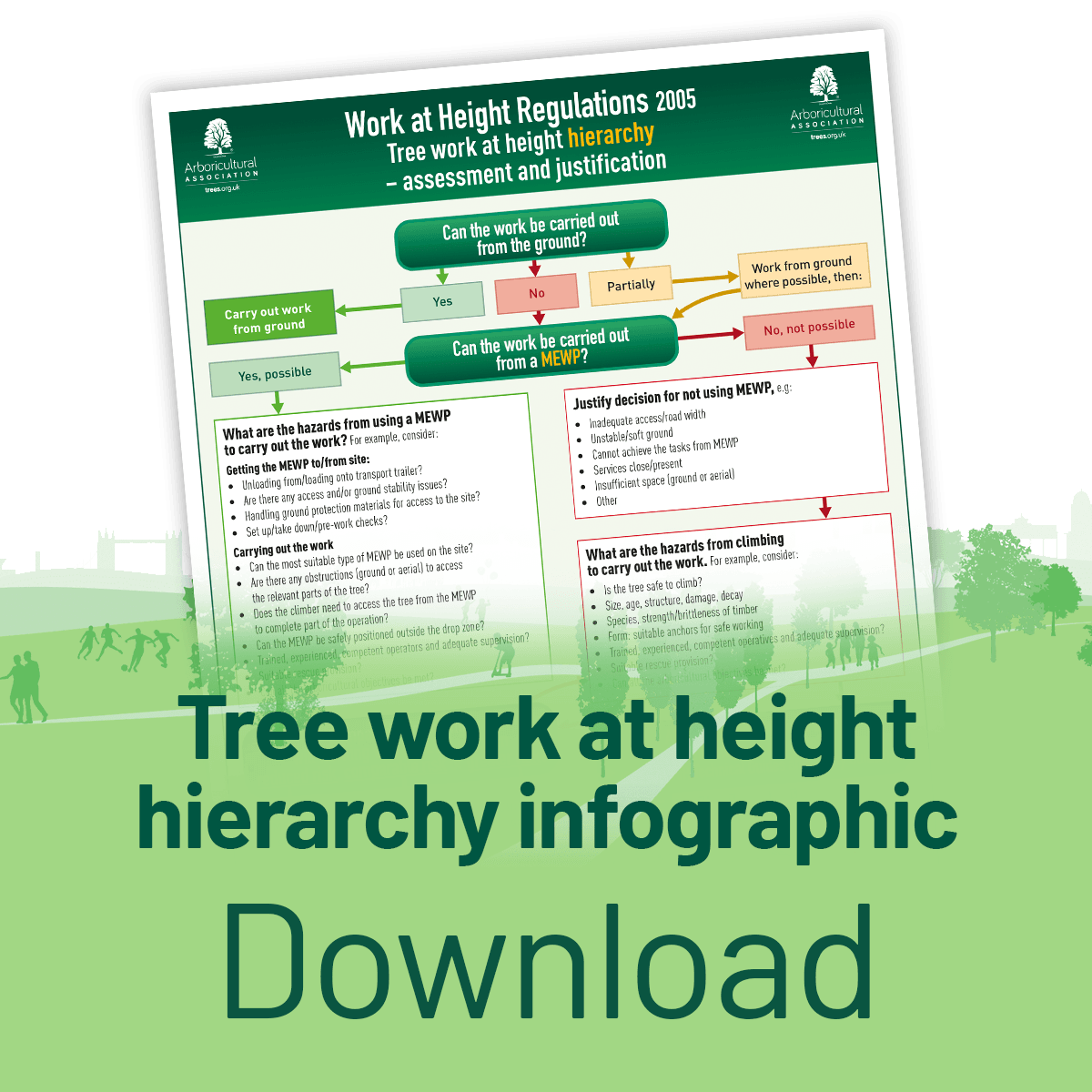 Click here to download the Tree Work at Height infographic
