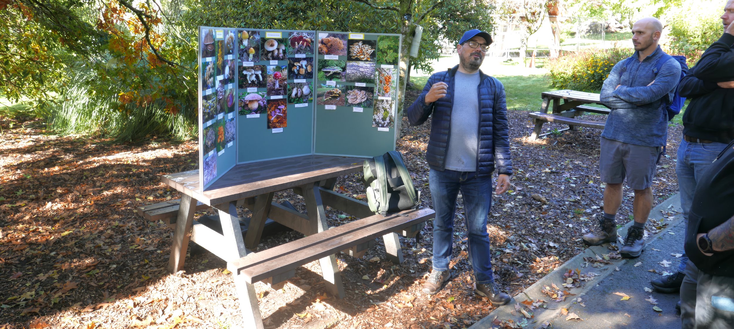 Teifion Davies talking the  group through some of the  species they could expect to see