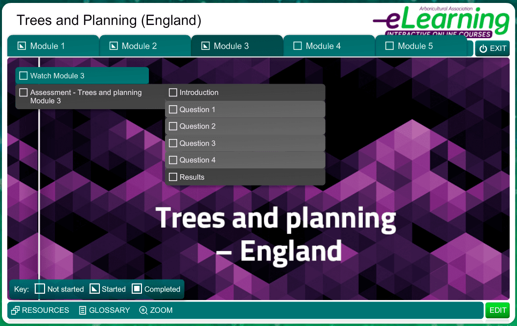 Trees and planning Screenshot